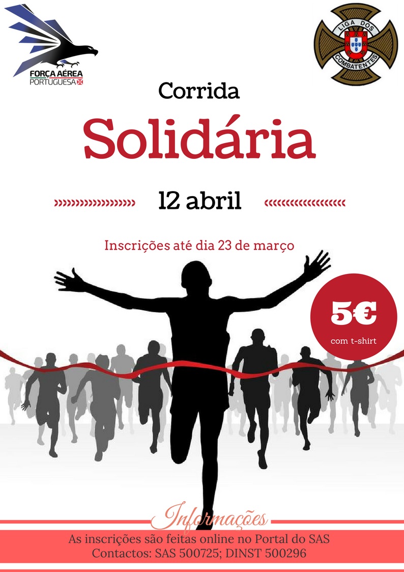 Corrida Solidria no dia 12 de abril
